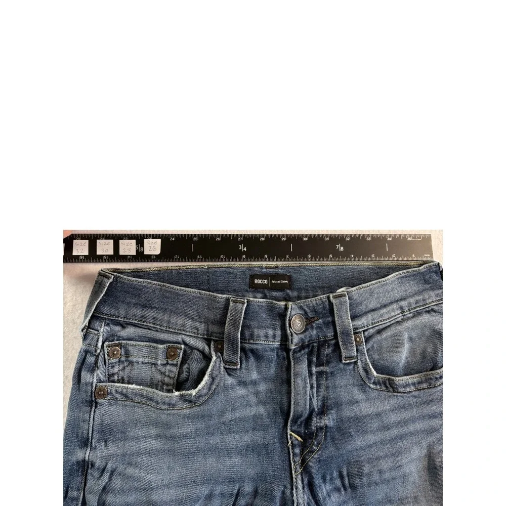 True Religion Rocco Relaxed Fit Skinny Jeans Mens 29 (30x32.5) Blue Denim Cotton